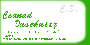 csanad duschnitz business card
